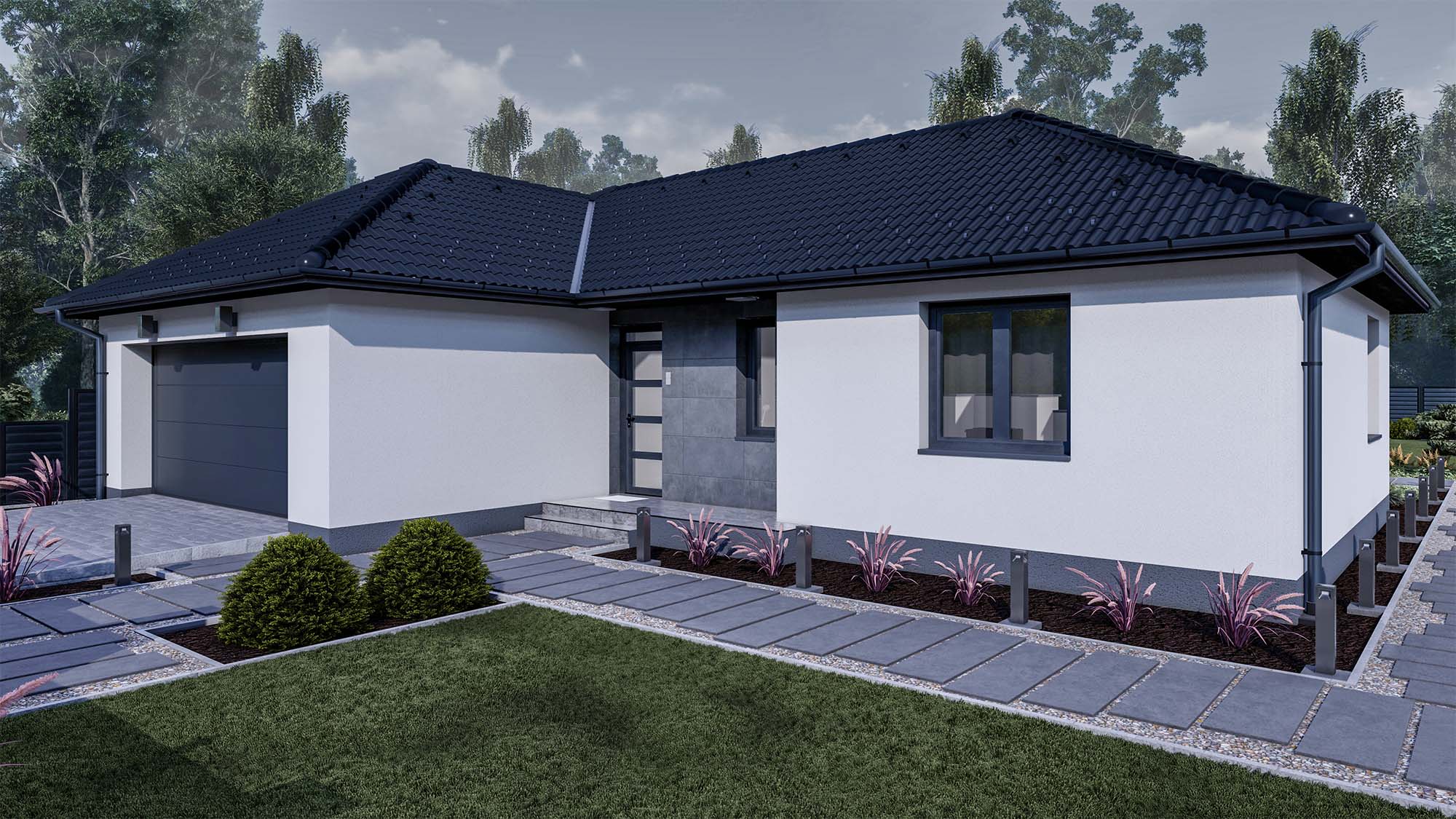 110 m2 ház + dupla garázs (3 hálószoba + nappali) normál - Családi ...
