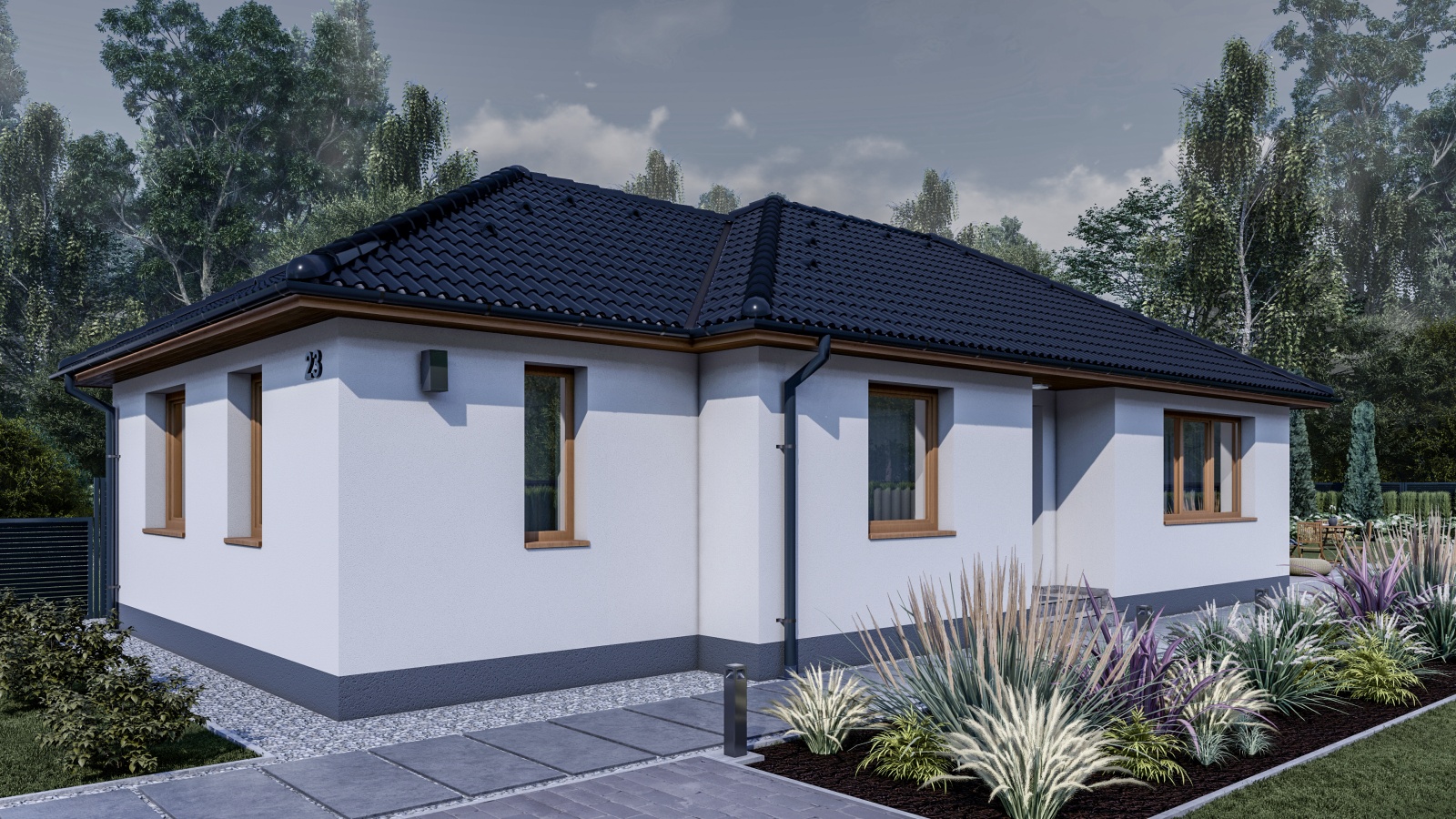 90 m2 ház (4 hálószoba + nappali) keskeny